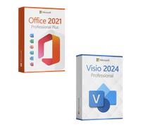 Microsoft Office 2021 Professional Plus + Microsoft Visio 2024 Professional Licencia para 3 PC