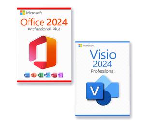 Microsoft Office 2024 Professional Plus + Microsoft Visio 2024 Professional Licencia para 3 PC