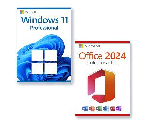 Microsoft Office 2024 Professional Plus + Microsoft Windows 11 Professional Licencia para 3 PC