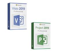 Microsoft Project 2019 Professional+ Microsoft Visio 2019 Professional Licencia para 3 PC