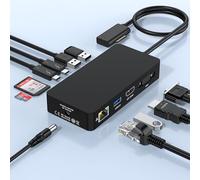 Microsoft Surface Dock 2 11 en 1 con HDMI 4K + VGA, estación de acoplamiento Microsoft Surface para Microsoft Surface Pro 11/10/9/8/X/7/6/5/4/3, Surface Laptop