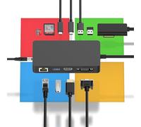 Microsoft Surface Dock 2 con HDMI 4K + VGA, estación de acoplamiento Microsoft Surface 11 en 1 para Microsoft Surface Pro 10/9/8/X/7/6/5/4/3, Surface Laptop 6/5/4/3/2/1, Surface Laptop Go 3/2/1