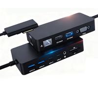Microsoft Surface Dock - Estación de acoplamiento 12 en 1 para Surface Pro 11/10/9/8/X/7/6/5/4/3/, laptop 7/6/5/4/3/2/1, Book, Go Series, triple pantalla (HDMI dual + VGA) Surface-pro estación de