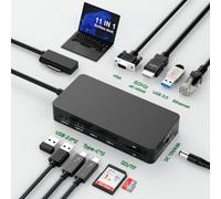 Microsoft Surface Dock, estación de acoplamiento Surface Pro 11 en 1 4K a 60HZ HDMI+VGA, estación de acoplamiento Surface para Surface Pro 11/10/9/8/X/7/6/5/4/3, Surface Laptop 6/5/4/3/2/1, laptop Go
