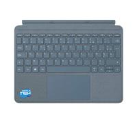 Microsoft - Teclado Tipo Cover Surface Go Signature - Teclado AZERTY francés - Azul Glaciar (Alcantara) - Compatible Solo con Surface Go, Surface Go 2 y Surface Go 3