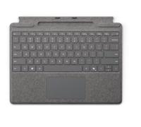 Microsoft Surface Pro Signature Keyboard - Tastatur - mit Beschleunigungsmesser, Touchpad, Surface Slim Pen 2 Ablage- und Ladeschale - QWERTZ - Deutsch - Platin - für Surface Pro 10, Pro 8, Pro 9, Pr