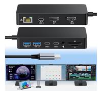 Microsoft Surface Thunderbolt 4 Dock 12 en 1 Hub de triple pantalla con HDMI 4K a 60Hz + USB-C + DisplayPort, estación de acoplamiento Surface Pro para Surface Pro 12/11/10/9/8/X/7+/7, Surface Laptop
