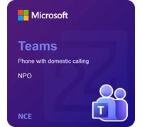 Microsoft Teams Phone with domestic calling (country zone 1 - UK/Canada) - NPO (NCE)