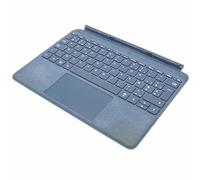 Microsoft - Teclado Tipo Cover Surface Go Signature - Teclado AZERTY francés - Azul Glaciar (Alcantara) - Compatible Solo con Surface Go, Surface Go 2 y Surface Go 3
