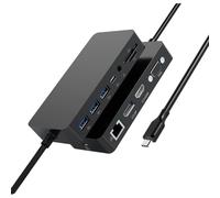 Microsoft USB C Surface Dock Triple Display (4K DP+HDMI+VGA), 12 en 1 USB C Surface Pro Estación de acoplamiento con Gigabit Ethernet, 4K HDMI VGA DP Display, 3xUSB 3.0, salida de audio, 100W PD,