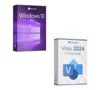 Microsoft Windows 10 Professional + Microsoft Visio 2024 Professional Licencia para 3 PC