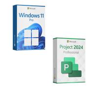 Microsoft Windows 11 Professional + Microsoft Project 2024 Professional Licencia para 3 PC