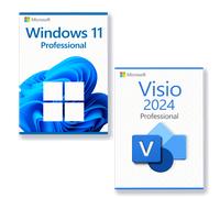 Microsoft Windows 11 Professional + Microsoft Visio 2024 Professional Licencia para 3 PC
