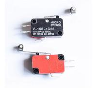 Microswitch Stroke 15A Limit Switch V-151-1C25 / 152 153 154 155 156 Push Button Momentary Roller Long Handle 1Pcs(156)
