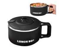 Microwave Bowl - 304 Acero inoxidable, 15x15x8.3cm, 1200ml Capacidad | Cocina de fideos portátil, taza de sopa de alta capacidad, tazón japonés, Easy Clean, Universidad, Inicio, Dorm, Camping