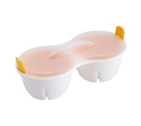 Microwave Egg Boiler, Rapid 2 Cavity Cooker, Steam Lid Cover Design, Compact Cooking Tool, Ideal for Quick Hard or Soft Boiled Eggs at Home or work place 8.66x3.43x4.33 Inches