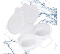 Microwave Egg Poacher - 2 Cup Egg Cooker | PlasticPP Steamer Tray For Quick Breakfast, Nonstick Poached Eģg Maker With Lid, Easy Clean Kitchen Tool