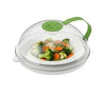 Microwave Food Cover - Splash Proof Heating Lid, Reusable High-Temp Food Protector with Handle and Drain Hole | Microwave Hot Dish Guard for Soup, Sauce, Leftover Meals, Snacks, Veggies, Fruit