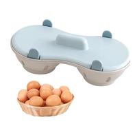 Microwave - Olla para huevos con 2 cavidades - Hervidor de huevos para horno microondas para tortillas, lado soleado hacia arriba o huevos escalfados | Vaporizador de huevos con tapa | Herramienta de