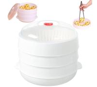 Microwave Oven Steamer for Vegetables, Microwave Heating Bowl, Instant Pot Steamer Basket with Lid for Food Cooking (3Layer)