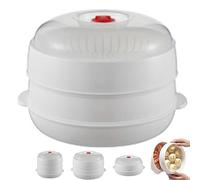 Microwave Oven Steamer, Microwave Vegetable Steamer, 2025 Upgraded Separate Microwaveable Heating Supplies, Multiple Uses in One Pot, for Added Safety (Second floor)