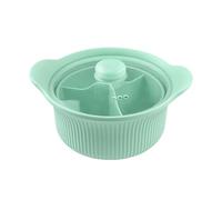 Microwave Oven Steamer, Silicone Compartment Cooker, Multisection Vegetable Steamer Microwave Bowl, Fast Healthy Meal Prep Kitchenware for Home, Food, Veggie, Noodles, Pasta, Fish Soup, 9.06 pulgadas