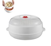 Microwave Oven Steamer, With Lid and Tray, Layer Microwave Oven Steamer, for Cooking Dumplings, Vegetable, Kitchen Cooking (Single layer)