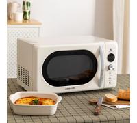 MICROWAVE RETRO - Microondas 20L Grill Digital 900W Blanco Roto