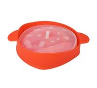 Microwave Safe Silicone Popcorn Bowl with Handle and Lid Red Collapsible Popcorn Bucket for Fresh Homemade Popcorn Gift for Family Dorm