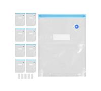 Microwave Safe Vacuum Sealer Bags Reusable Fresh Keeping Storage Bag with Zipper Clips for Home Kitchen Use 34.00X26.00X0.10CM 25Set
