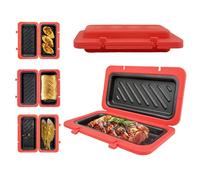 Microwave Sandwich Maker - Fast & Even Heating Without Electricity | Microwave Cheese Toast Maker Non-Stick Press | For Home Dorm Camping RV Picnic, Grilled Cheese Рanini Toast Steak Chicken Wings