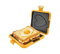 Microwave Sandwich Maker - Lightweight Cooker Pan 16x14x3cm, Non-Stick Durable Design | Microwave Grill Pan for Traveling Dorm Home Apartment Kitchen Restaurant Women Men Teens Adults Convenient Easy