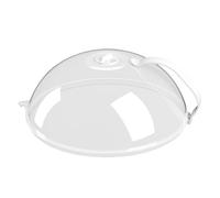Microwave Splatter Cover, High Temp Resistant Plate Lid, 10.24x3.94 inches Oil Proof Visual Splash Guard Anti Gnat Microwave Covering for Heating Food, Home Kitchens and Cookers