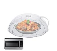 Microwave Splatter Cover - PC 26.5x11cm | Oven Plate Guard Anti-Dry Cover With Handle | Heat-Resistant Splash-Proof Kitchen Cooking Tool For Heating Steaming Meal-Prep