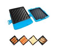 Microwave Toaster, Travel Sandwich Maker, Panini Press Cooker, Red, Blue, Non Stick Dishwasher Safe Design for Grilled Cheese, Breakfast, Dorm, Home, Student, Snack Use