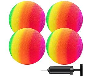 Micsoa Dodgeball - Pelotas de 8.5 Pulgadas, Juego de Pelotas de Parque Infantil arcoíris para niños y Adultos, Pelotas de Patada Dodgeball para Juegos de Patio Escolar en Interiores y Exteriores con