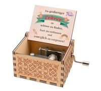 Micteney Caja de música, regalo para profesores, regalo de despedida para profesores, You Are My Sunshine Maestro, caja de música, accionamiento manual de madera