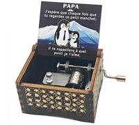 Micteney - Regalo original para el día del padre, regalo de cumpleaños, Navidad, papá, caja de música para regalo de papá