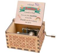 Micteney Regalos de agradecimiento para maestros de guardería, caja de música personalizada para profesores de fin de año, regalos de despedida de profesor