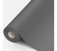 MICTER Cuero Adhesivo, 15x200cm Cuero Adhesivo Parches Polipiel, Reparación y Renovación, Parche Cuero Adhesivo para Muebles, Sofás, Asientos De Coche, Silla De Oficina, Cabecera, Bolsos(Gris Oscuro)