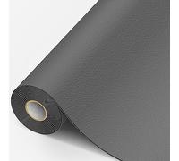 MICTER Cuero Adhesivo 40x200cm, Parches Polipiel Para Reparación y Renovación De Muebles, Sofás, Asientos De Coche, Silla De Oficina, Cabecera, Bolsos (Gris Oscuro)