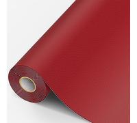 MICTER Gran piel adhesiva para reparaciones, 40 x 200 cm, parches de piel adhesiva, parches para reparación de sofás, asientos de coche, muebles, bolsa de cuero, tapicería (color rojo)