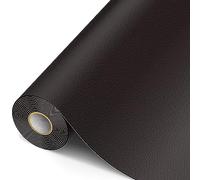 MICTER Gran piel adhesiva para reparaciones, 40 x 200 cm, parches de piel adhesiva, parches para reparación de sofás, asientos de coche, muebles, bolsa de cuero, tapicería, café