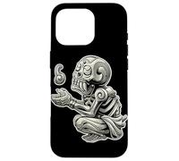 Mictlantecuhtli Dios Azteca de la Muerte Blackwork Maya Carcasa para iPhone 16 Pro