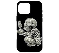 Mictlantecuhtli Dios Azteca de la Muerte Blackwork Maya Carcasa para iPhone 16 Pro MAX