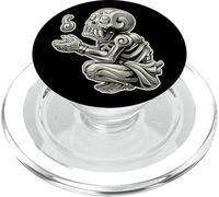 Mictlantecuhtli Dios Azteca de la Muerte Blackwork Maya PopSockets PopGrip para MagSafe