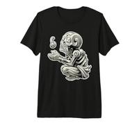 Mictlantecuhtli Dios Azteca de la Muerte Maya Blackwork Camiseta Premium