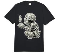 Mictlantecuhtli Dios Azteca de la Muerte Maya Blackwork Comfort Colors Adult Heavyweight T-Shirt