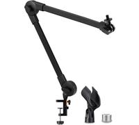 Mictop Soporte de brazo para micrófono, soporte de brazo de tijera de suspensión ajustable con soporte de clip de micrófono y abrazadera resistente para estudio de grabación de podcasts