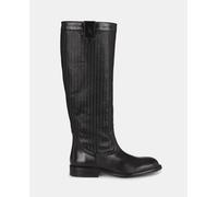 Micuir Botas Mexa Boots de mujer en piel con caña alta trenzada. Negro 39